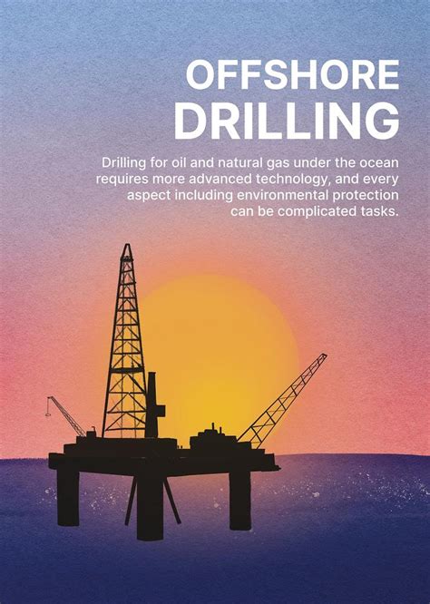Offshore Drilling Poster Template Oil Premium Psd Template Rawpixel