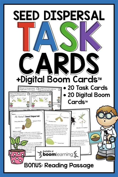 Seed Dispersal Task Cards Digital Bundle Science Lessons Science