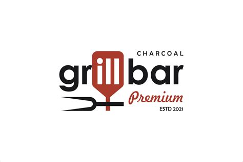 Barbecue Logo Design Grill Bar Text Graphic By Lexlinx · Creative Fabrica