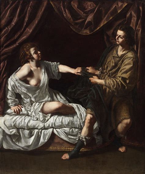 Giuseppe E La Moglie Di Putifarre Joseph And Potiphar S Wife Drawing By References Artemisia