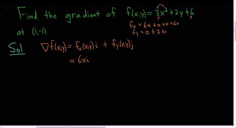 Gradient Of A Multivariate Function Example 1 Math Videos Calculus Fx