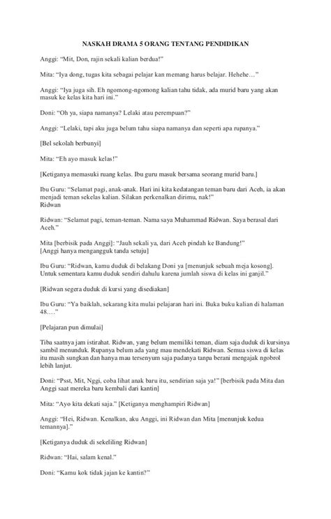 Naskah Drama Bahasa Jawa 5 Orang - RCFamily.info