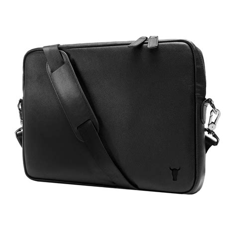 Leather Laptop Messenger Bag With Adjustable Strap Torro