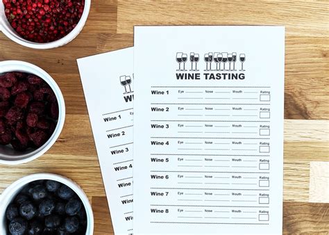 Wine Tasting Order Chart