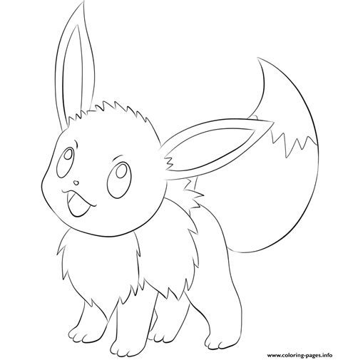 133 Eevee Pokemon Coloring Page Printable