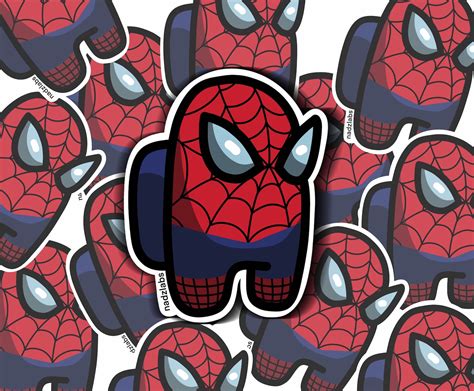 Spiderman Among Us Sticker Vinyl Waterproof Etsy