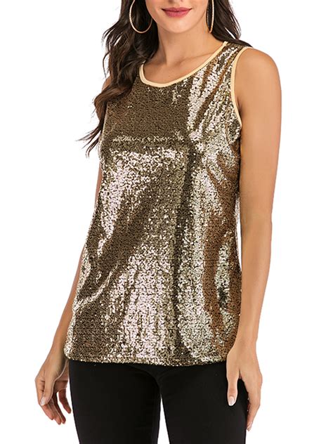 sayfut women s plus size sequin tops glitter tank top sleeveless sparkle shimmer shirt tops