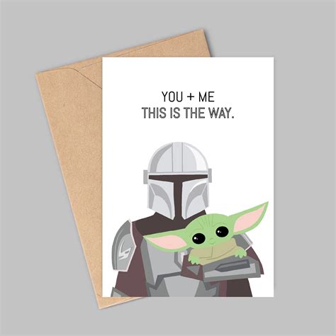 The Mandalorian This Is The Way Valentines Day Card Baby Etsy