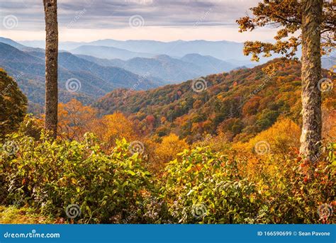 Smoky Mountains National Park Tennessee Autumn Landscape At Newfound