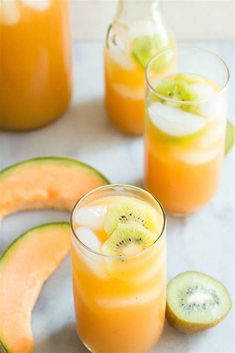Cantaloupe Melon And Kiwi Agua Fresca Recipe Agua