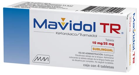 KETOROLACO/TRAMADOL MAVIDOL TR SUBLINGUAL - Super Farmacia Universal