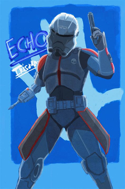 Echo Drawing The Bad Batch Irisoka Star Wars Fandom Star Wars Images Star Wars Trooper