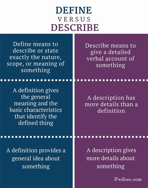 Difference Between Define And Describe