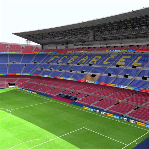 Stadium, arena & sports venue in barcelona, spain. Camp Nou stadium 3d model | Best Of 3d Models