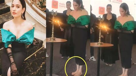 Tamannaah Bhatia Viral Video Tamannaah Bhatia Takes Off Her Shoes On