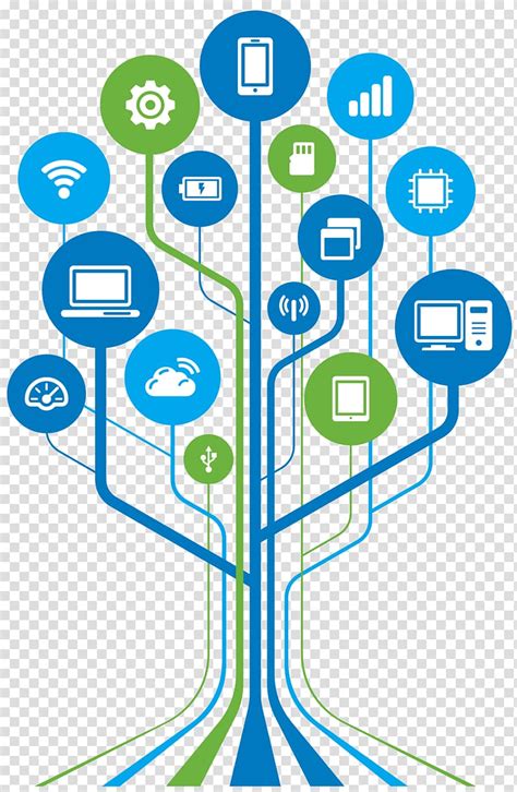 Technology Tree Wall Decal Connection Transparent Background Png