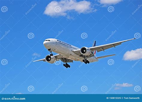 Air France Boeing 777 200er On Final Approach Editorial Image Image