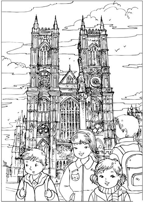 Coloring page - Westminster Abbey