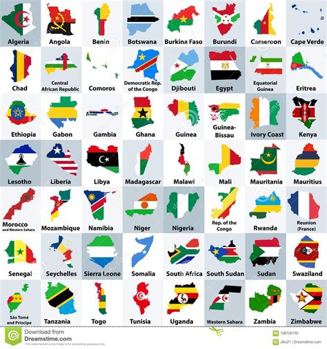 Alphabetical order is a way to sort (organize) a list. All African Countries Maps Mixed With Their National Flags ...