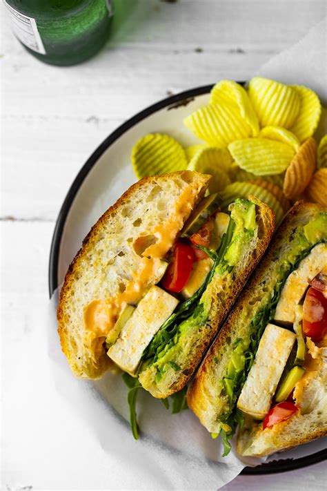 Sunny Day Tofu Sandwich Vegan Recipe