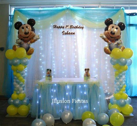 Álbumes 97 Foto Decoración De Cumpleaños De Mickey Mouse 1 Añito Alta