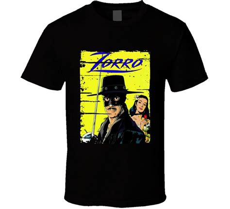The Adventures Of Zorro Cartoon Worn Look Animated Tv Series T Shirt