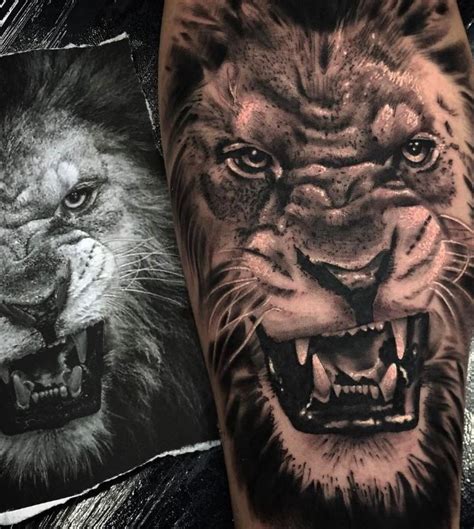 Angry Lion Tattoo Inkstylemag Tatuagem Leão Leão Rugindo Tatuagem Tatuagens De Leão
