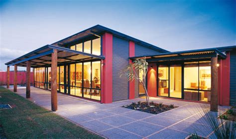 This modern house built with prefabricated galvanized steel frames. 4 In Our House: Skillion Roofs