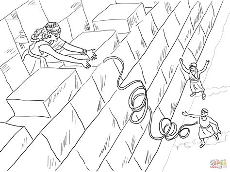 Rahab Helps The Spies Coloring Page Free Printable Coloring Pages