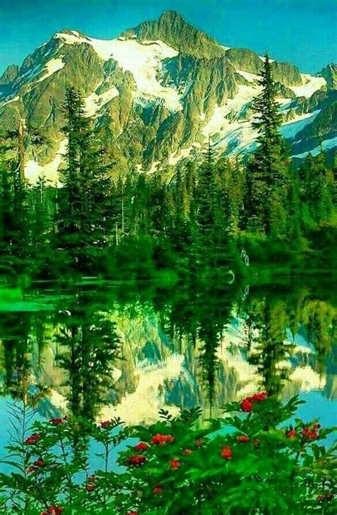 Scenic Mountain And Lake Landscape