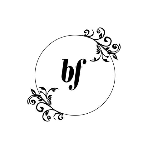Initial Bf Logo Monogram Letter Feminine Elegance 13833673 Vector Art At Vecteezy