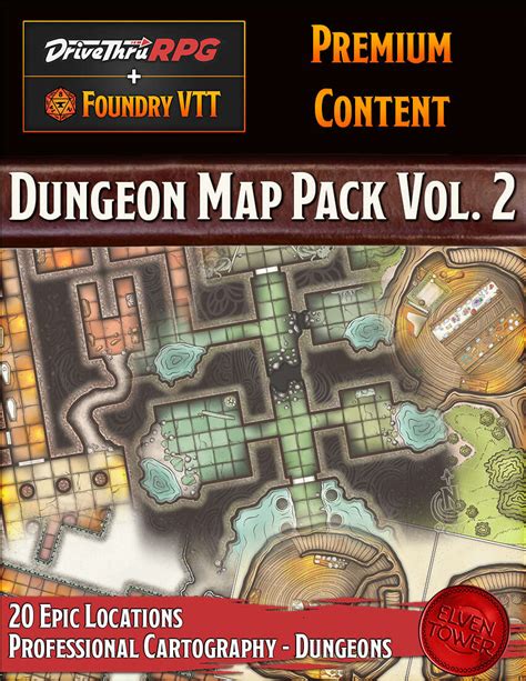 Dungeon Map Pack Vol 2 Foundry Vtt Elven Tower Foundry Vtt