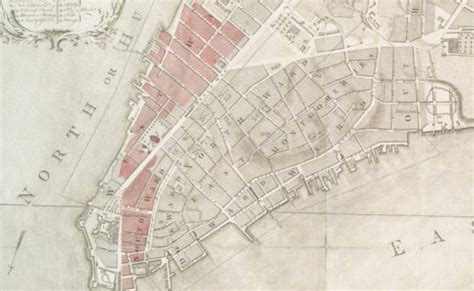 A plan of the city and environs of new york in north america (1776) map has had border cropped and color adjusted from original. fire 1776 new york city - Patriot Tours Historic Walking ...