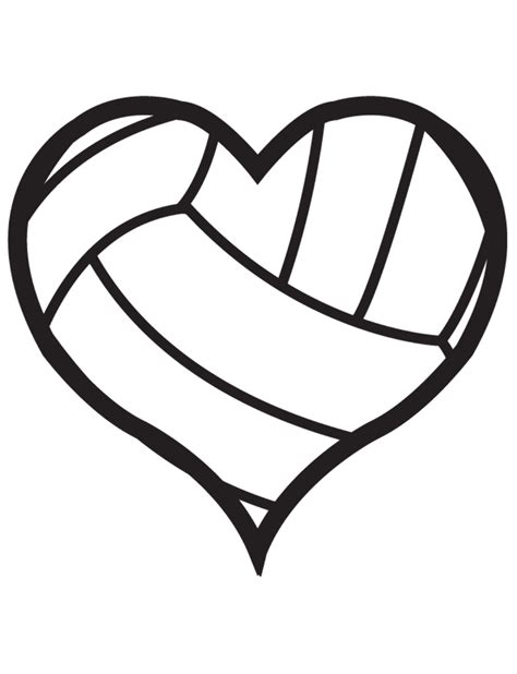 Download High Quality Volleyball Clipart Heart Transparent Png Images