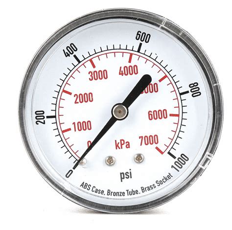 Grainger Approved Pressure Gauge 0 To 1000 Psi 0 To 7000 Kpa Range 1