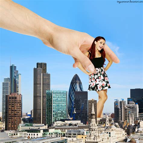 shrunken adriana grande in toy city by tinywomenart on DeviantArt