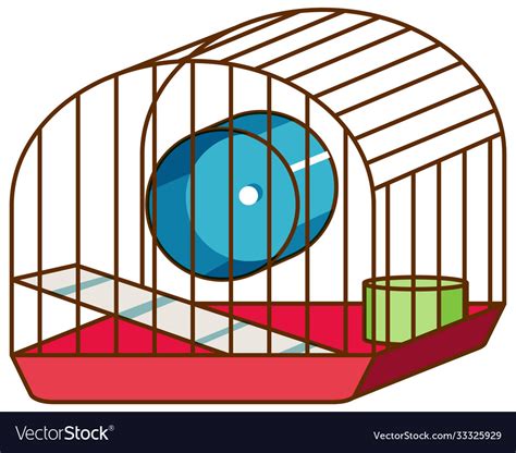 A Hamster Cage Isolated Royalty Free Vector Image