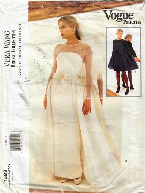 1990s Vogue 1583 Vintage Sewing Pattern Bridal Gown Wedding Etsy