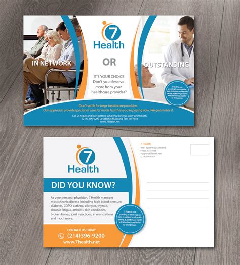 Personable Bold Healthcare Postcard Design For 7 Health By Alex989