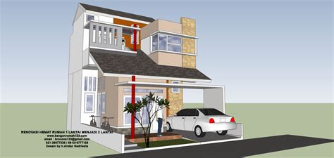 desain renovasi rumah tingkat house