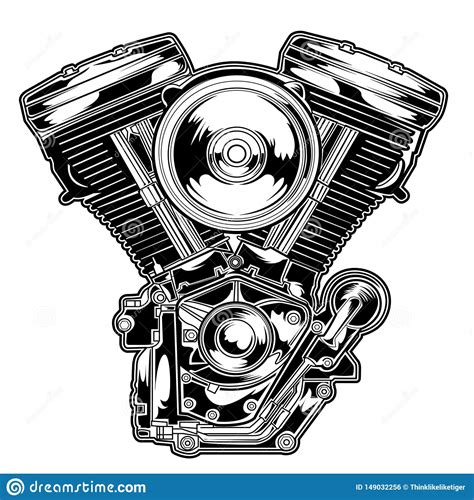 Engine Motorbike Vector Illustration T Shirt Silk Screen Motor Speed