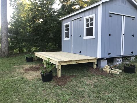 Next i needed to mark out where exactly the deck will to go. Build a small deck off of my shed : woodworking