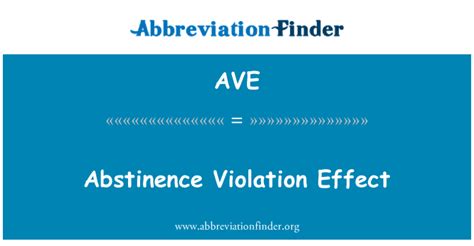 Ave Definitie Onthouding Schending Effect Abstinence Violation Effect