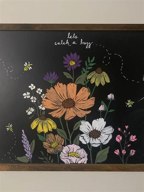 Spring Chalkboard Art Chalkboard Flowers Chalkboard Art Quotes