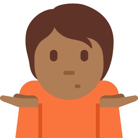 Person Shrugging Emoji Clipart Free Download Transpar