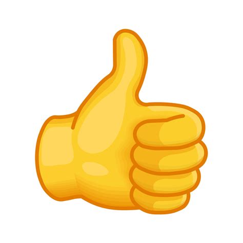 Daumen Hoch Emoticon Emoji Gelbe Hand Cartoon Symbol Stock Vektorgrafik Sexiz Pix