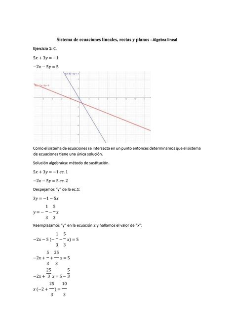SOLUTION Sistema De Ecuaciones Lineales Rectas Y Planos Algebra Lineal