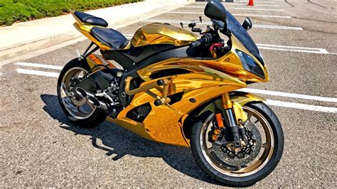 Gold Chrome Yamaha R6 Walk Around And Mods Youtube