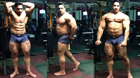 Massive Bodybuilder Muscle Daddy With Big Quads Flexing Muscle Youtube