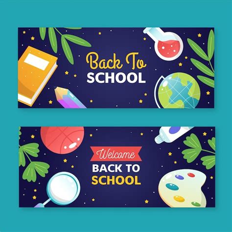Free Vector Hand Drawn Back To School Banners